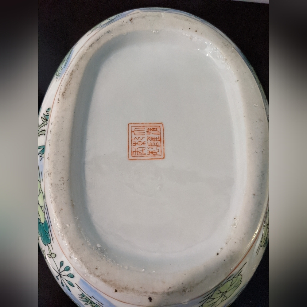 Vintage Chinese Export Hand-Painted Ceramic Nesting Duck Tureen - Picture 9 of 9